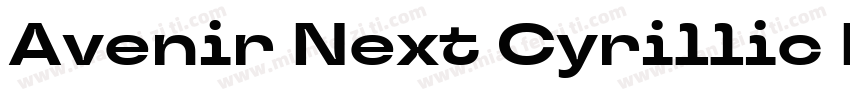 Avenir Next Cyrillic Bold字体转换